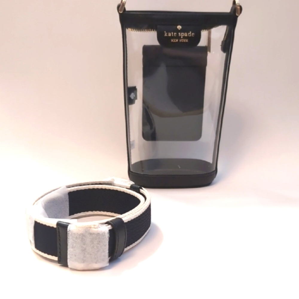 Kate Spade Black and Silver Belt Bag
